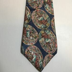 Oleg Cassini Abstract Stained Glass Classic Wide Silk Necktie